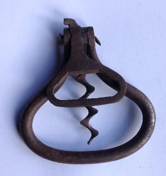 unusual antique dual corkscrew bottle opener